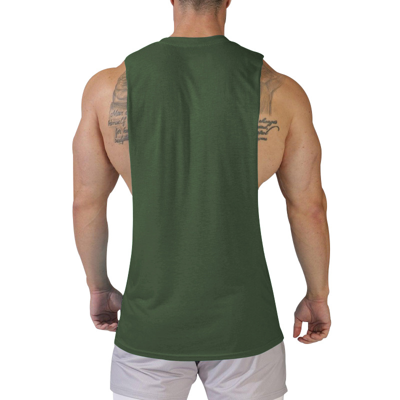 Men's Clothing New Men's Vest Muscular Men's Sports And Leisure Solid Color Men's Sleeveless Vest T Shirt_voghion.com