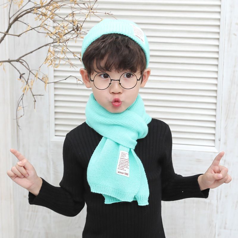 Sciarpa coreana invernale per bambini, lavorata a maglia in lana, cappello caldo per neonati, set da due pezzi per uomo e donna_voghion.com