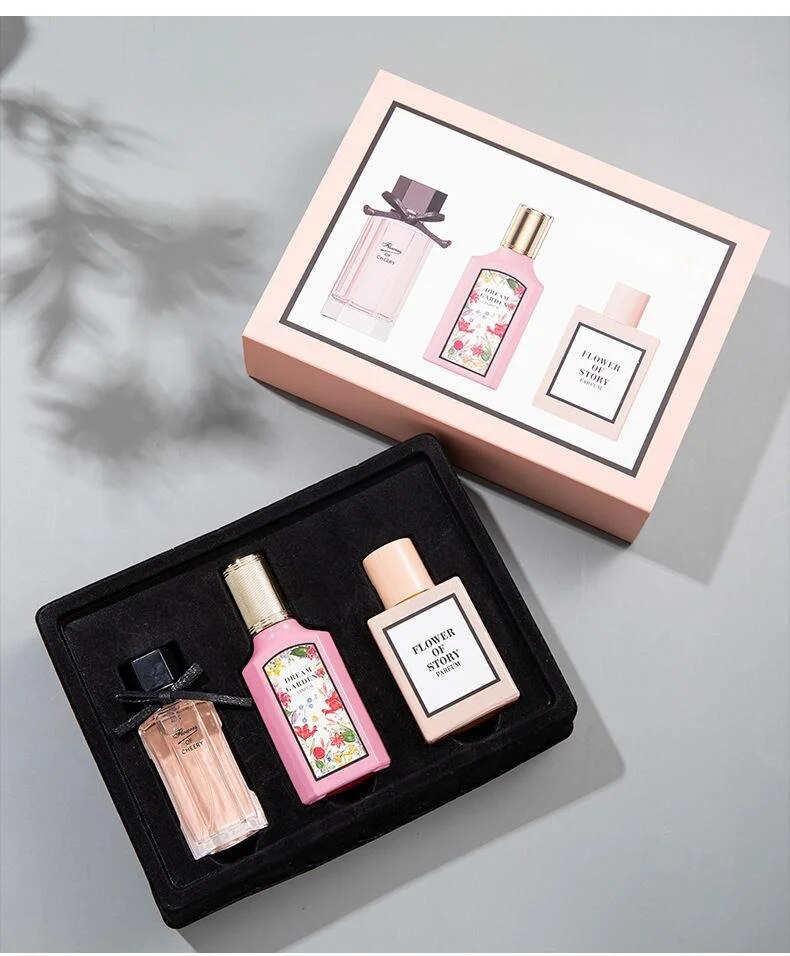 Jauns Hot Perfume Flower Tale Authentic Flower Yueqimeng sieviešu smaržu trīsdaļīgs komplekts vīriešiem, svaigs un noturīgs aromāts_voghion.com