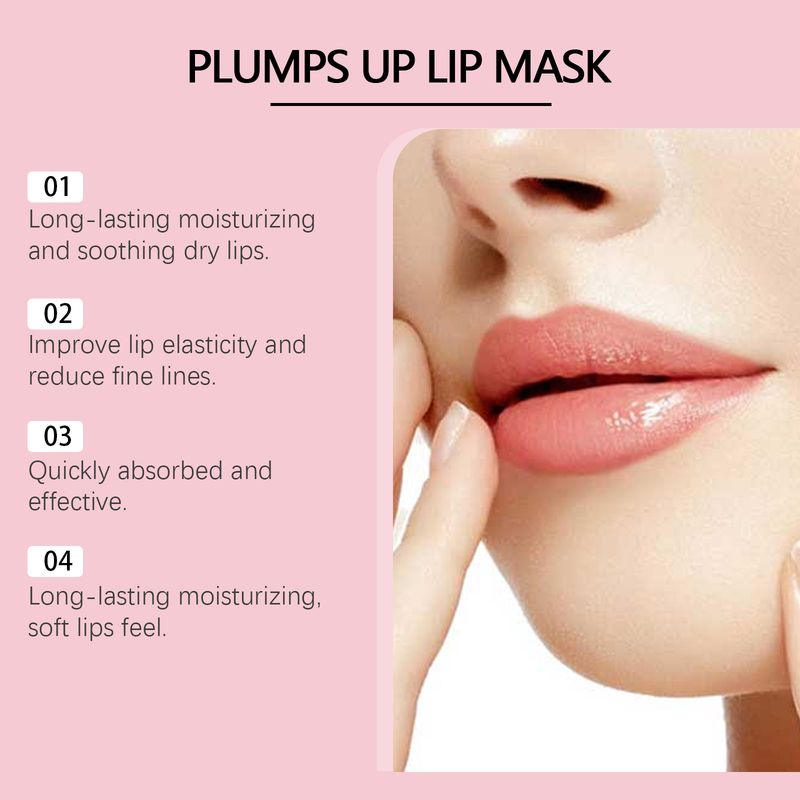 Feuchtigkeitsspendende Lippenmaske, doppelte Lippenbefeuchtung und feuchtigkeitsspendende Lippenreparatur, feuchtigkeitsspendende Lippenmaske_voghion.com