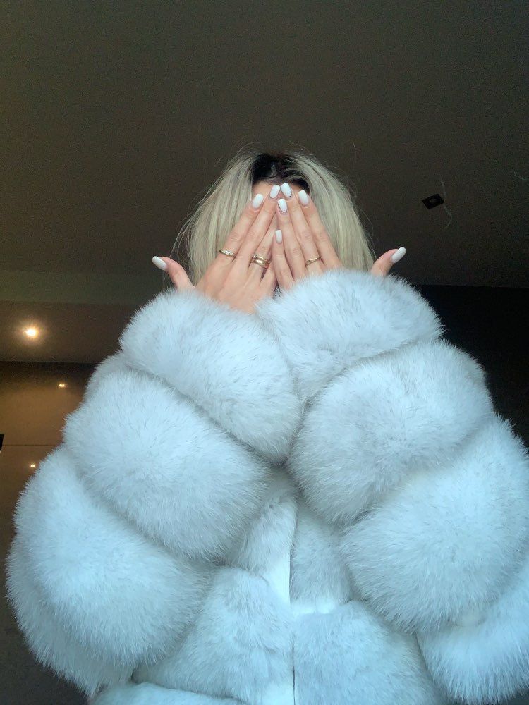 Luxury Fox Fur Coat Women's Winter Fashion Outerwear Short Jacket With Natural Fox Fur Trim, Elegant And Warm, Multiple Colors Available_voghion.com