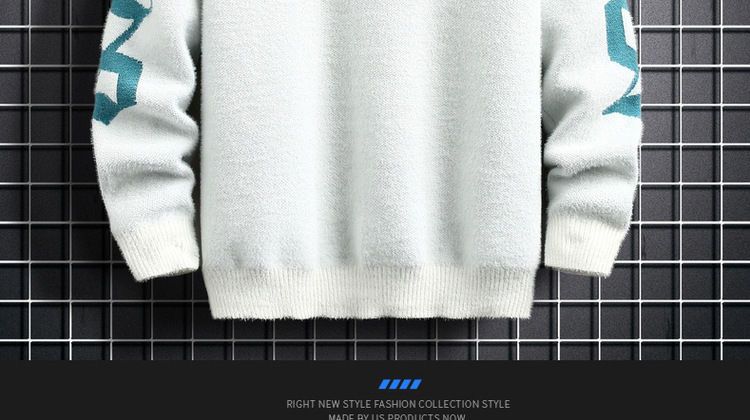 "Men's Chunky Knit Sweater – Oversized Cable-Knit Pullover (High Neck, Winter, Unisex)"_voghion.com