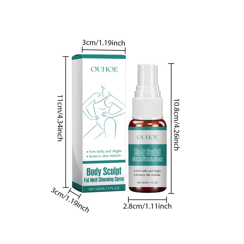 Kierperformungs- a Schlankheetsspray, weist d'Figur, mécht de Bauch zou, entspannt de Kierper, liicht a fest, Kierperformungspfleeg-Sticker_voghion.com