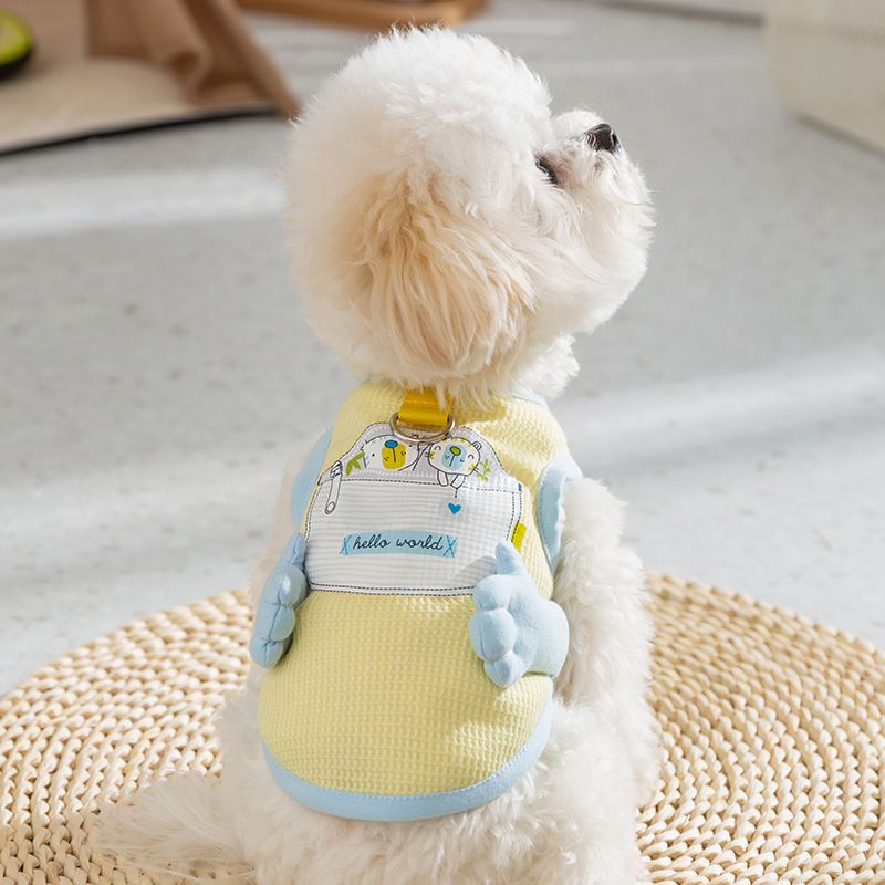 Xiaoqing, Novizio, Porta Tasca Tira Un Gilet. Cani di Piccola Taglia Gatti Escono Alla Moda E Indossano Vestiti Estivi Per Cani Domestici_voghion.com