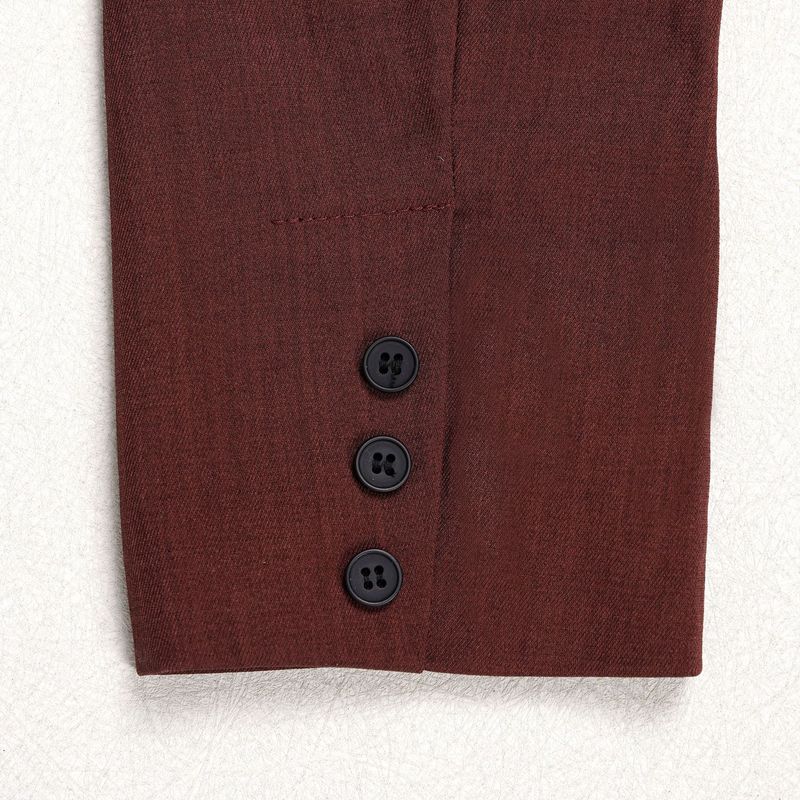 Elegantes Büroanzug-Set für Damen – Slim-Fit-Blazer und Hose mit hoher Taille für den beruflichen Weg zur Arbeit (Marineblau, Weinrot, Blaugrün)_voghion.com