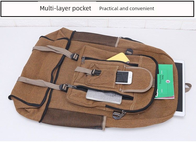 80 L Wanderrucksack aus dickem Canvas für Herren_voghion.com