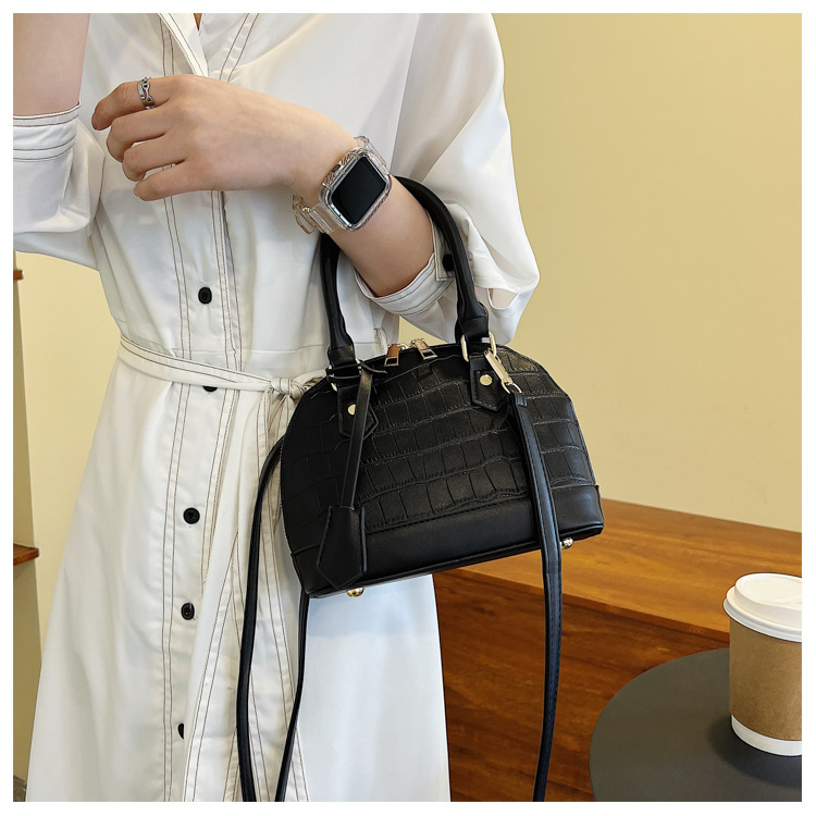 Versione coreana della nuova borsa a tracolla moda retrò da donna con texture in pietra di tendenza_voghion.com