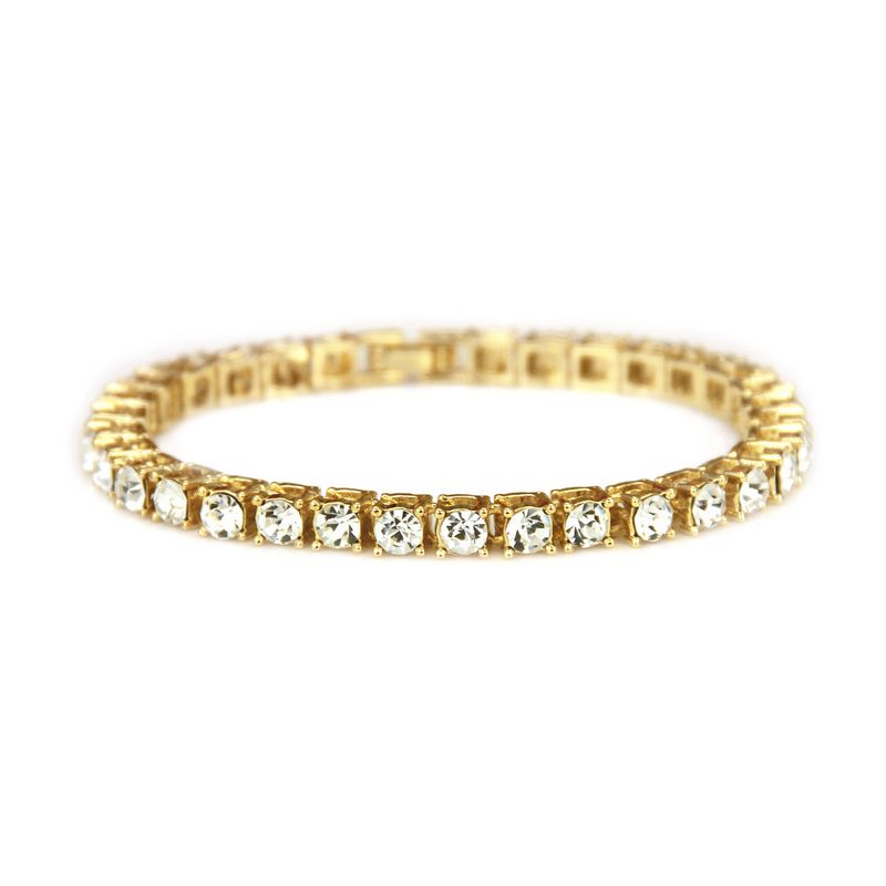 Hot Selling New Hip-Hop Single Row Dia Bracelet Bangle Men's Fashion Jewelry_voghion.com