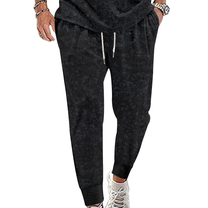 Men's Clothing Casual Cargo Pants - Lightweight Cotton Blend Work Pants, Slim Fit & Multi-Pocket Design For Outdoor & Daily Wear (Black, Navy)_voghion.com