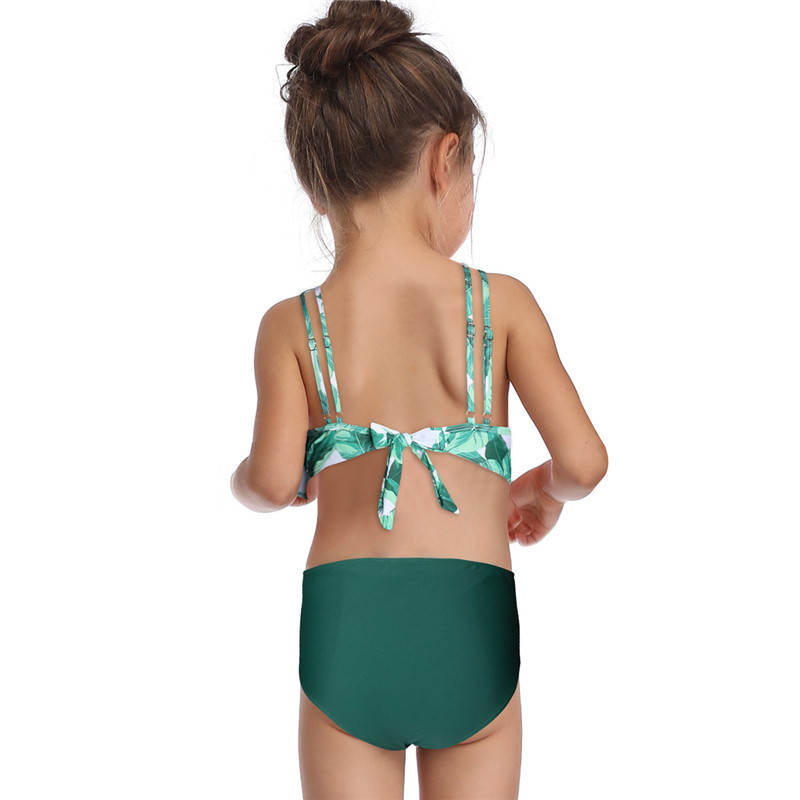 Maillot de bain familial, maillot de bain pour enfants, double bord volant, pour filles_voghion.com