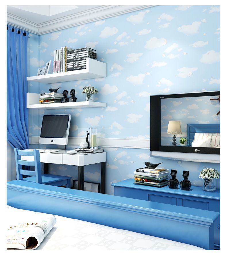 Decoração de quarto autoadesiva para sala de estar 3D espessado estilo europeu papel de parede para casa TV Ins adesivos_voghion.com