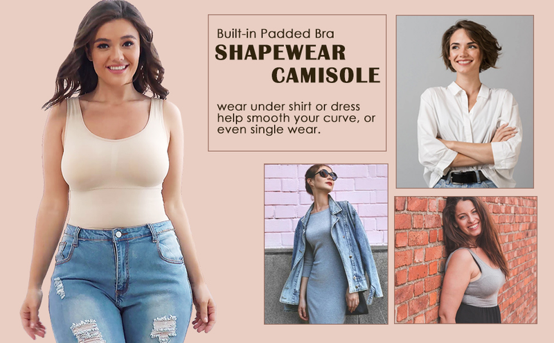 Size Shaper Plus palaidinės moterims, besiūlės juosmens treniruoklės, palaidinės be rankovių, kūno formavimo liekninimo priemonės su įmontuota liemenėle, marškinėliais ir..._voghion.com