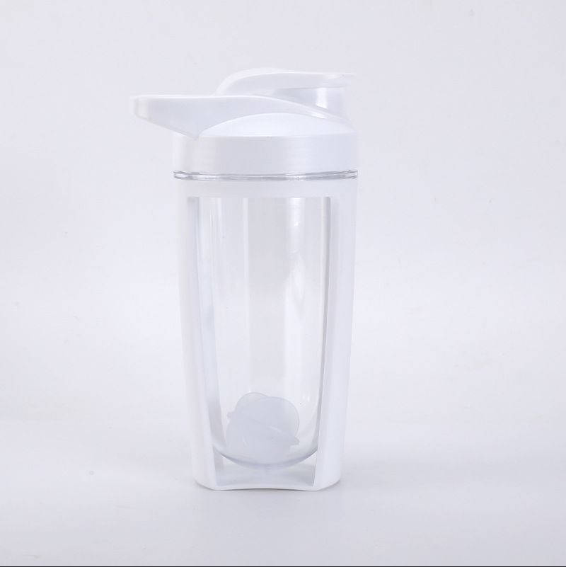 500 ml nešiojamas dvigubo sluoksnio plastikinis kokteilio puodelis su mastelio pieno kokteilio baltymų milteliais, fitneso sporto dovanų vandens puodelis_voghion.com