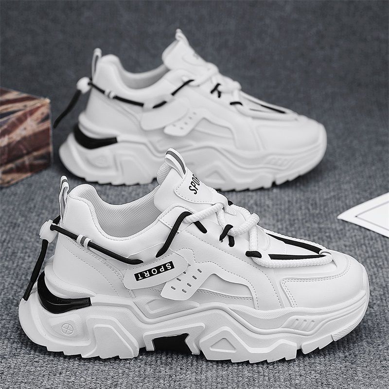 Scarpe da papà per uomo Ins Trend Aumento autunno Scarpe per uomo Sport Piccole scarpe bianche per uomo Tutte le tendenze Scarpe con suola spessa Tide_voghion.com