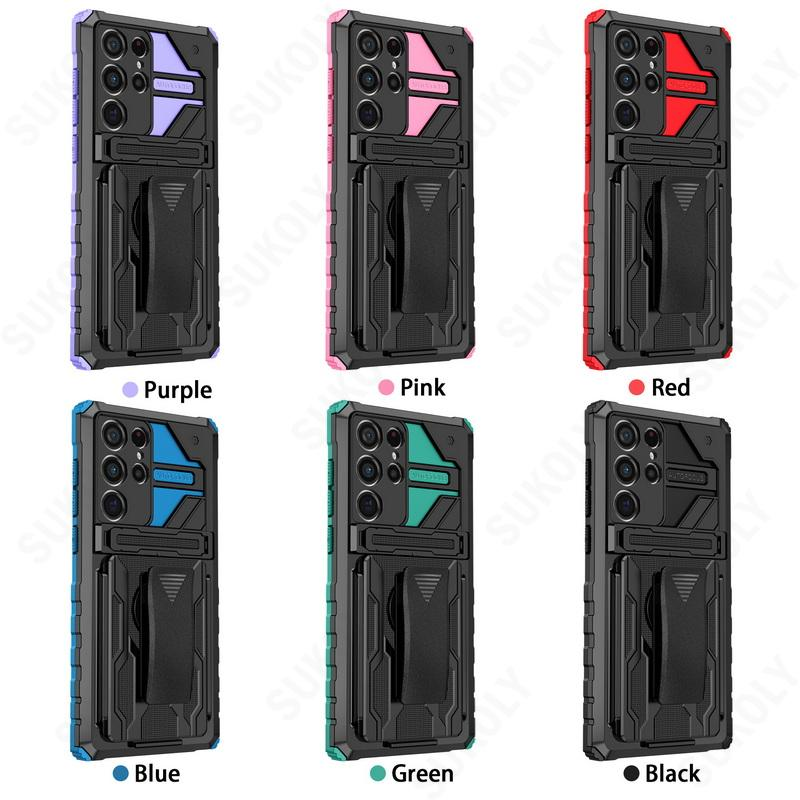 Armor Hybrid Sert Kılıf Samsung Galaxy S22 Ultra S21 S20 FE Plus A53 A13 A33 A73 5G A52 Note 20 Sohckproof Stand Tutun_voghion.com