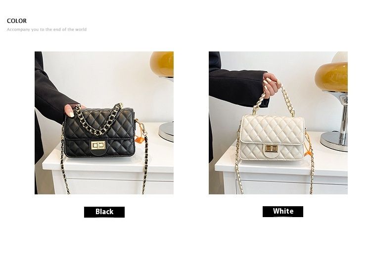 2024 Neue beliebte Umhängetasche Koreanische Ausgabe Einfache kleine quadratische Lingge Bestickte Fadenkette Umhängetasche für die Göttin_voghion.com