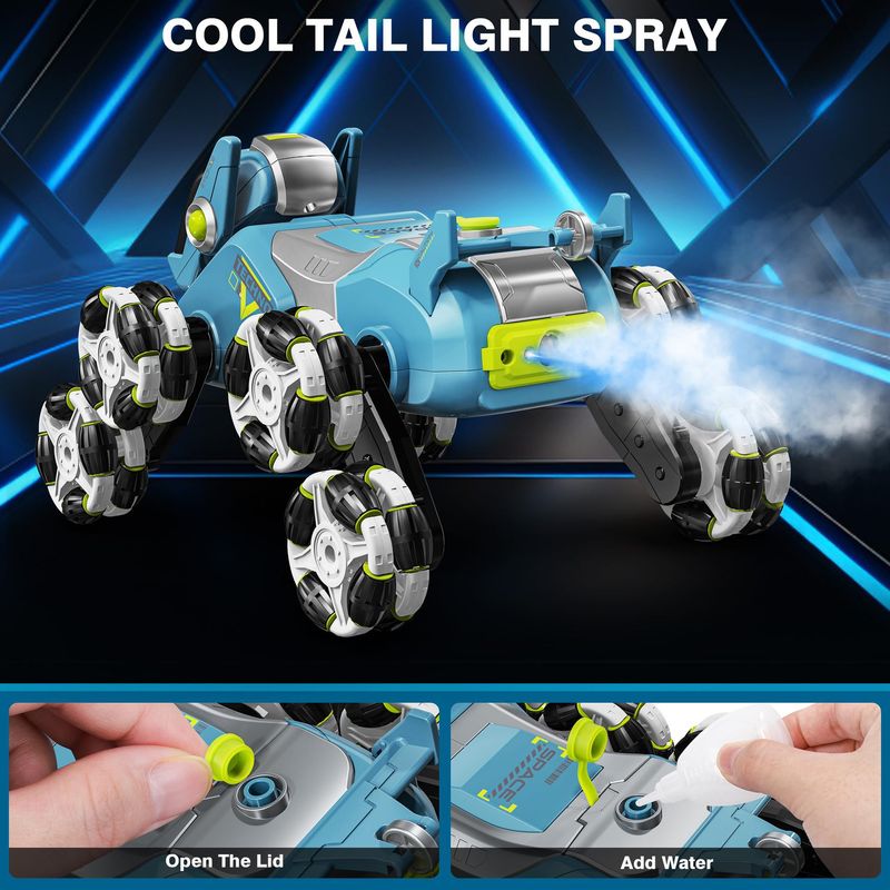 New remote control mechanical dog climbing car 2.4G eight-wheel stunt remote control toy dog_voghion.com