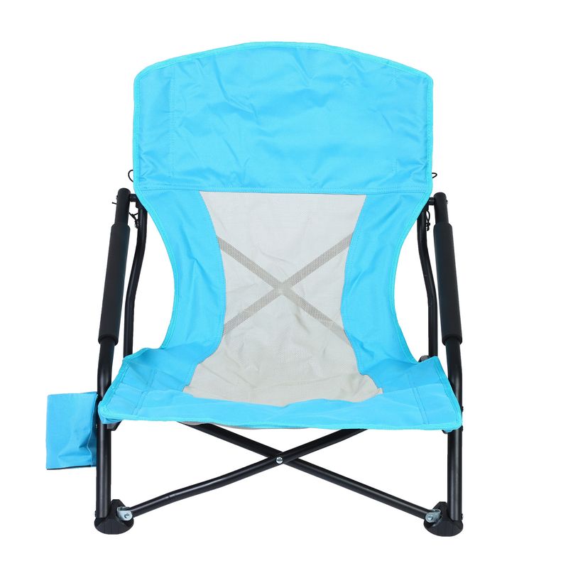 Outdoor Leisure Recliner Camping Folding Beach Portable Travel High-Back Fishing Chair_voghion.com