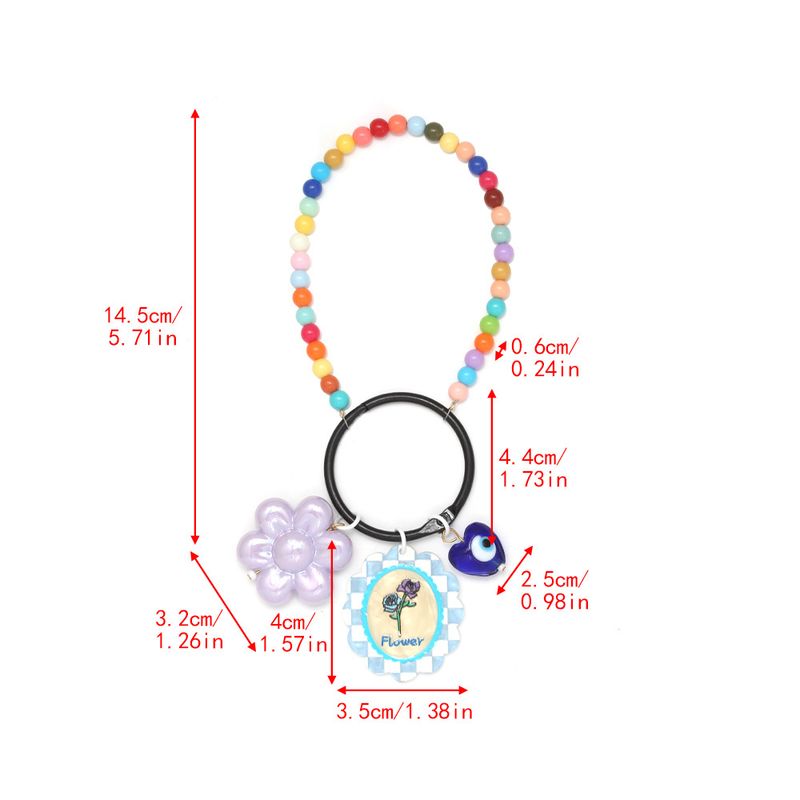 Neuer farbiger Schlüsselanhänger zum Selbermachen von Dopamin mit Teufelsauge-Schlüsselanhänger, Handykette, Autoanhänger._voghion.com