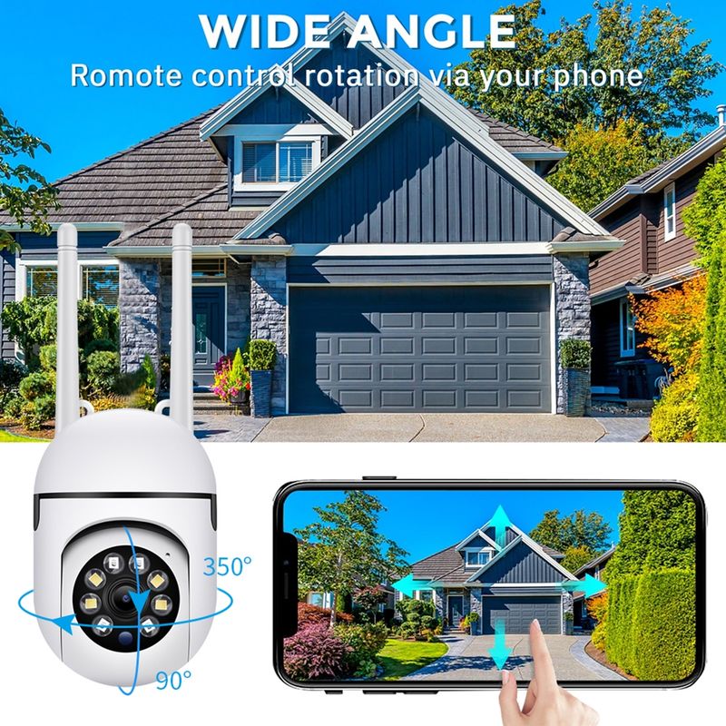A7 1080P HD Kabellose WiFi Smart-Überwachungskamera, unterstützt Nachtsicht/Zweiwege-Audio mit 32G Speicher_voghion.com