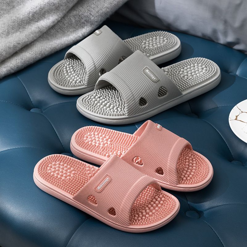 Massage zu Hause, Fußakupunkturpunkte Baden, Anti-Rutsch-Fingerdruckbrett, Coole Hausschuhe für Herrenhotels, Sommer-PVC_voghion.com