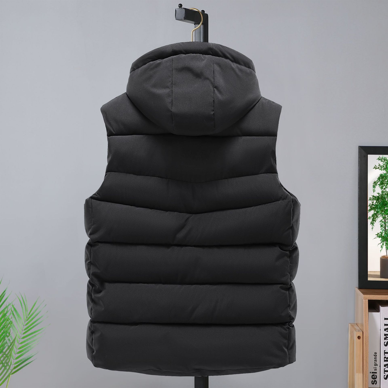 Podzimní a zimní vesta pánská trendy štíhlá teplá vesta bez rukávů univerzální svrchní oblečení pro páry zesílená vesta_voghion.com