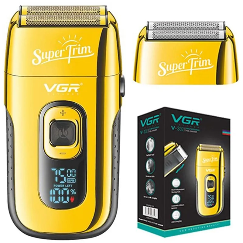 VGR Rechargeable 3-Speed Beard & Hair Shaver For Men Bald Head Shaving hine Barber Electric Razor With Extra Mesh_voghion.com