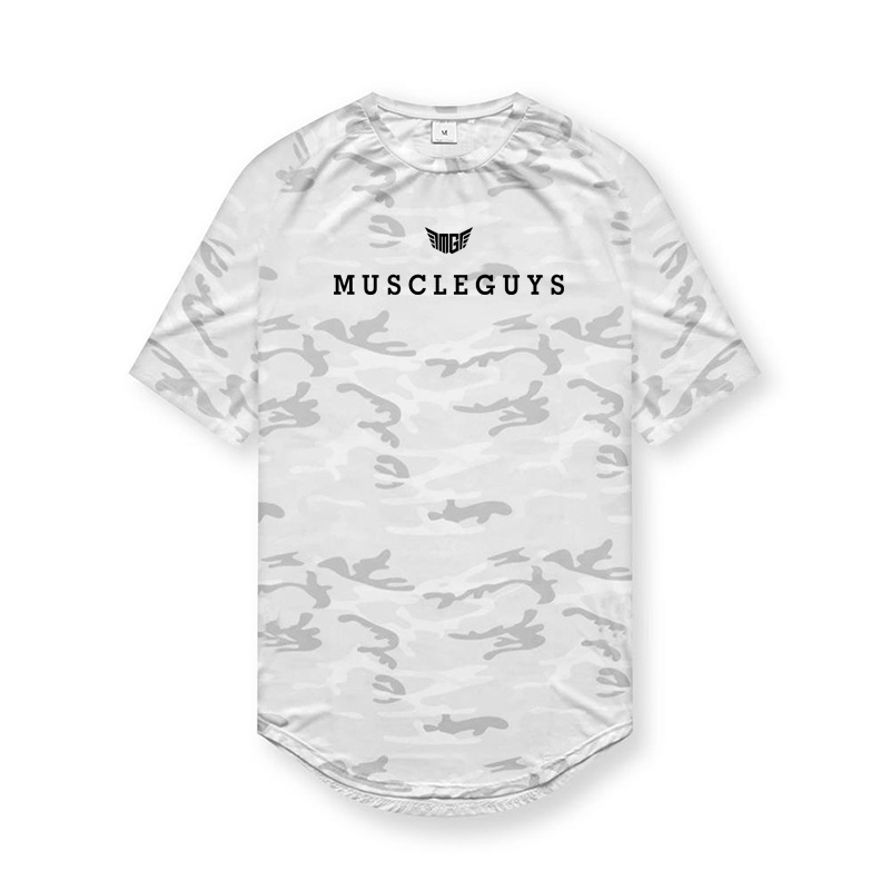 Short sleeved sports running T-shirt Men's outdoor fitness camouflage shirt Slim fit breathable muscle trendy top_voghion.com