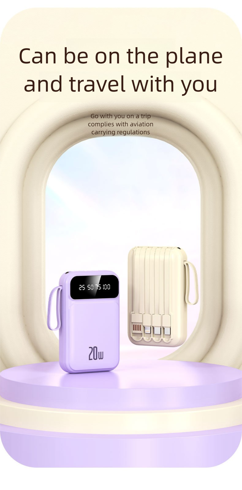 Mini banco de energía portátil de gran capacidad de 20 000 mAh con certificación 3C_voghion.com