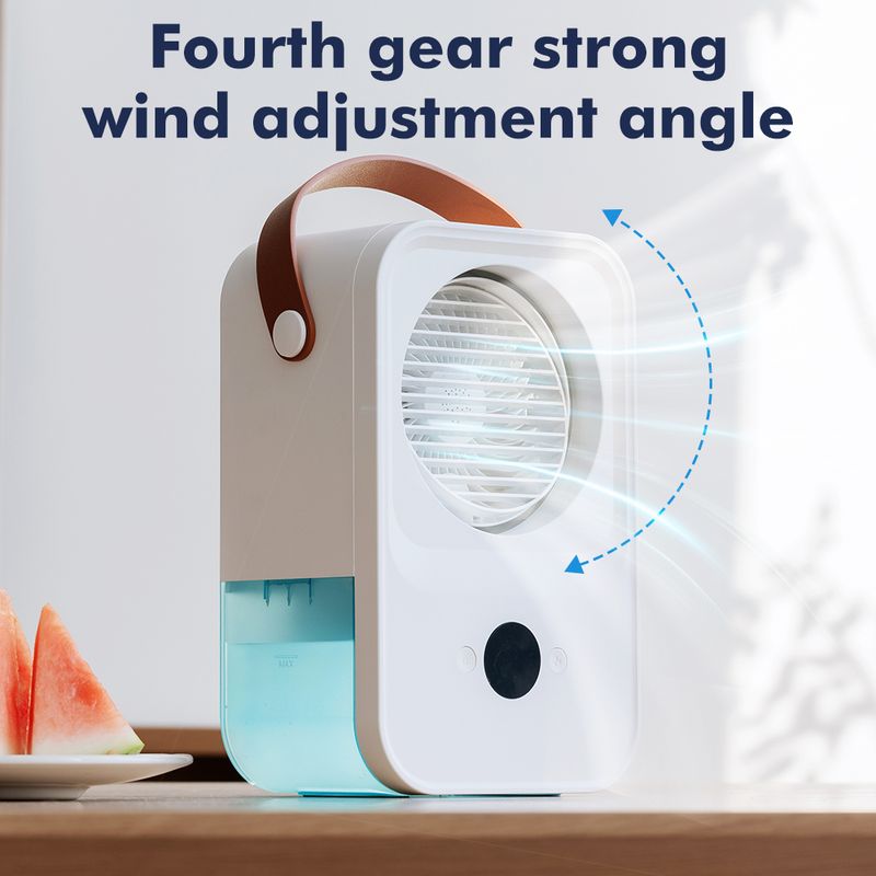 Humidifier Fan Air Conditioner Water Spray Mist Rechargeable Portable Purifier 4 Speed 2 Mode Spray Fan Car Home Camping Travel_voghion.com