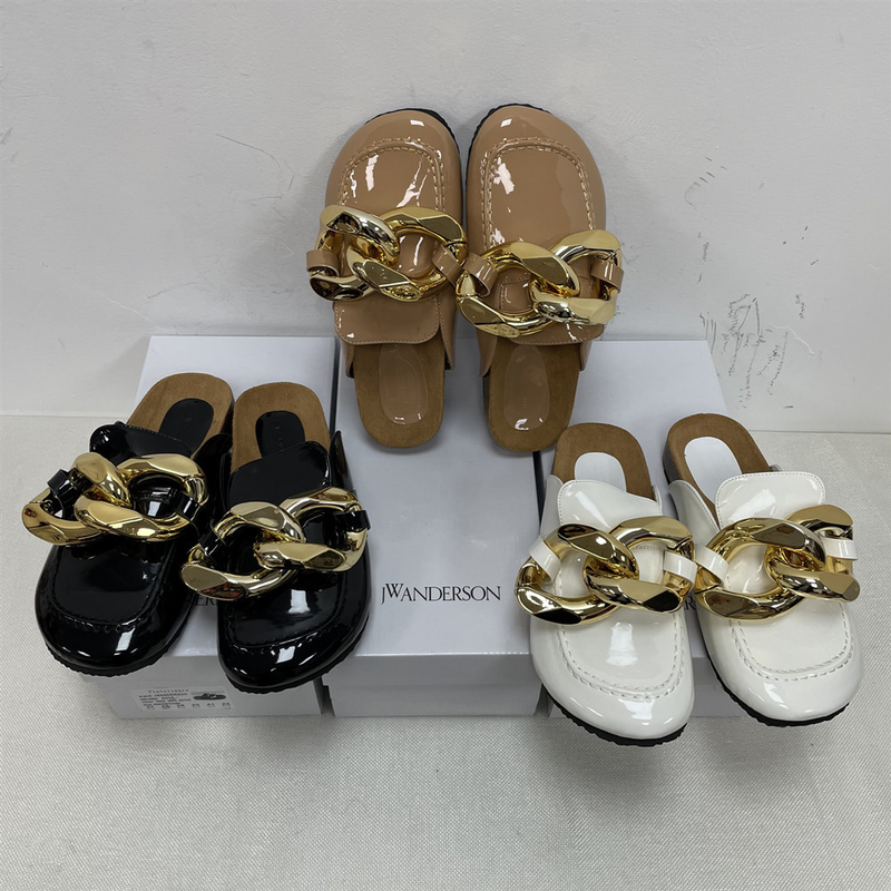 Ženski čevlji, novi Baotou, udobni ženski copati z mehkim podplatom in zlato verižico_voghion.com