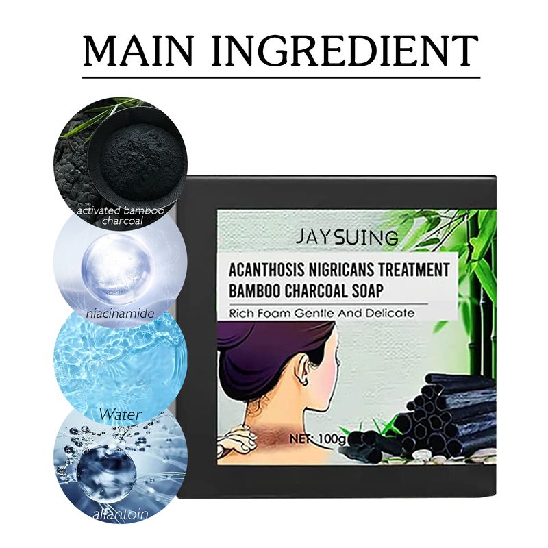 Ginocchio Gomito Ascella Corpo Clean Bar Idratare Sbiancare Acanthosis Nigricans Trattamento Carbone di Bambù Fatto a Mano_voghion.com
