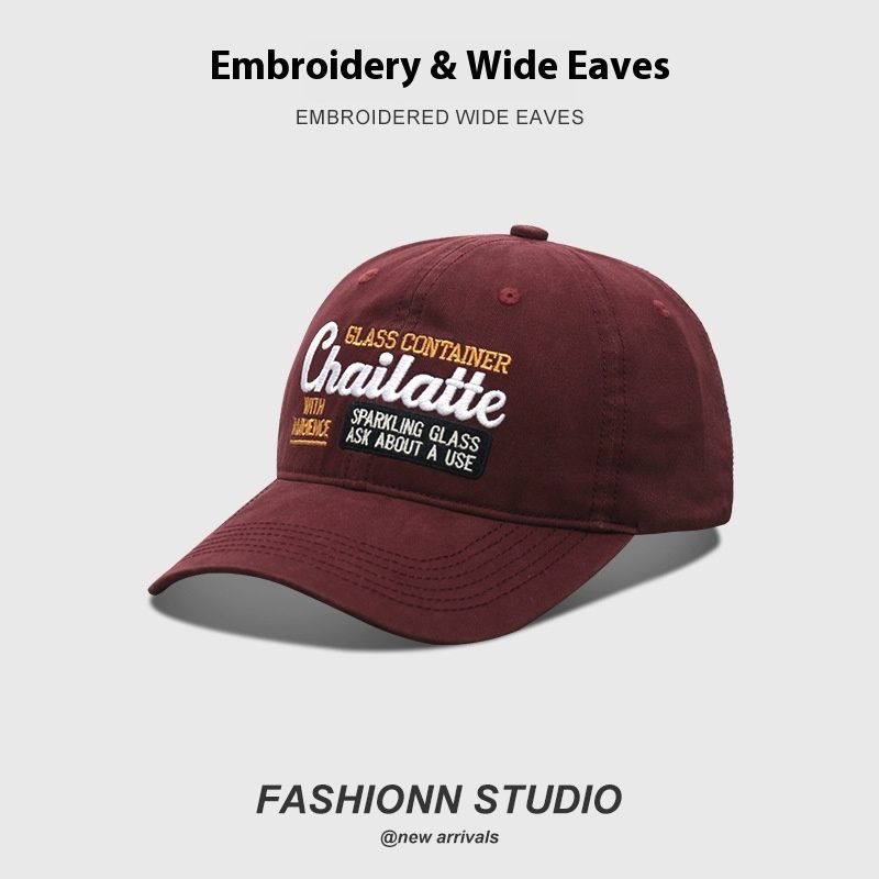 Minimalistisch Modieus Veelzijdig Gepersonaliseerde Geborduurde Gedrukte Eendenbekpet Comfortabele Ademende Verstelbare Baseballpet Met Brede Rand_voghion.com