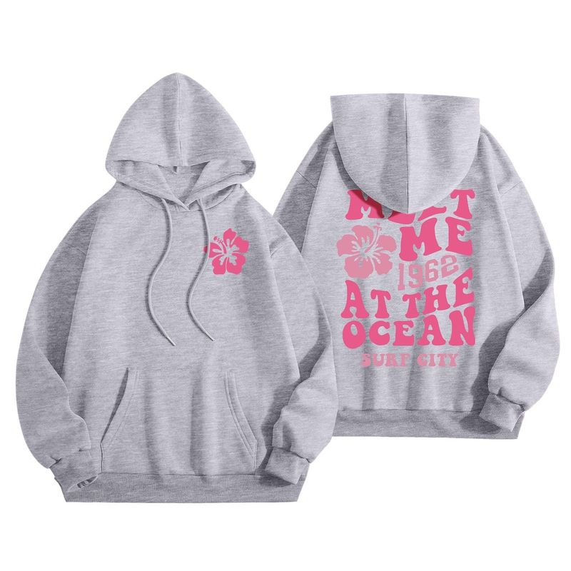 Felpa con cappuccio da donna con stampa di lettere e maniche a spalle scoperte, felpa con cappuccio XS-5XL_voghion.com