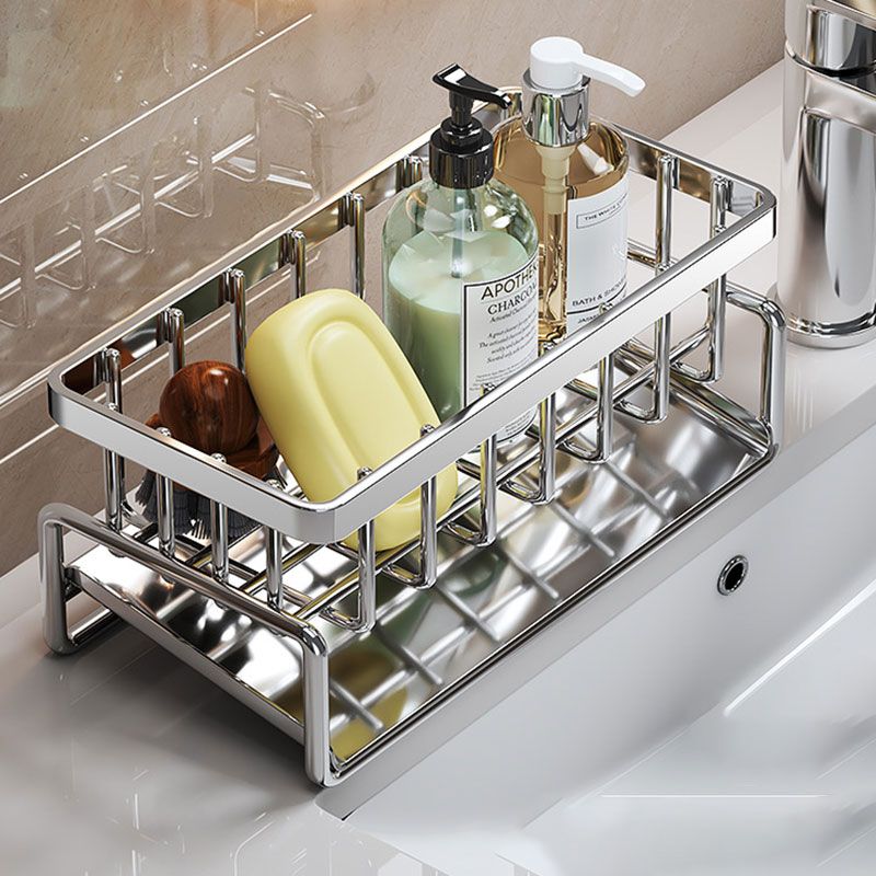 Porta spugna da cucina, scolapiatti in acciaio inox, portasapone, portasciugamani, organizer per mensola, accessori per il bagno_voghion.com