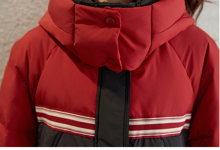 Women's Clothing Oversized Puffer Coat – Detachable Hood Winter Jacket For Women (Red/Black, S-XL)_voghion.com