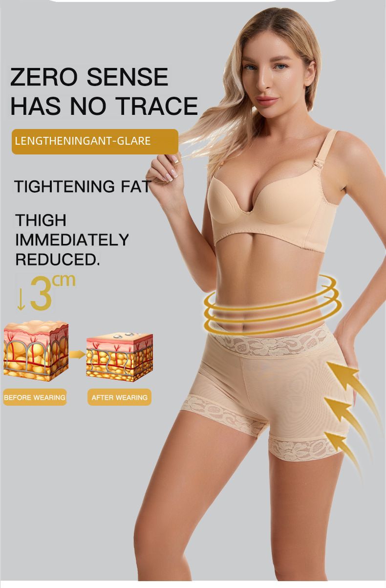 Heupliftende broek dames onderkant heupliftende heupliftende billen ondergoed body shaping boxer buikcontractie broek met plug pad 6212_voghion.com