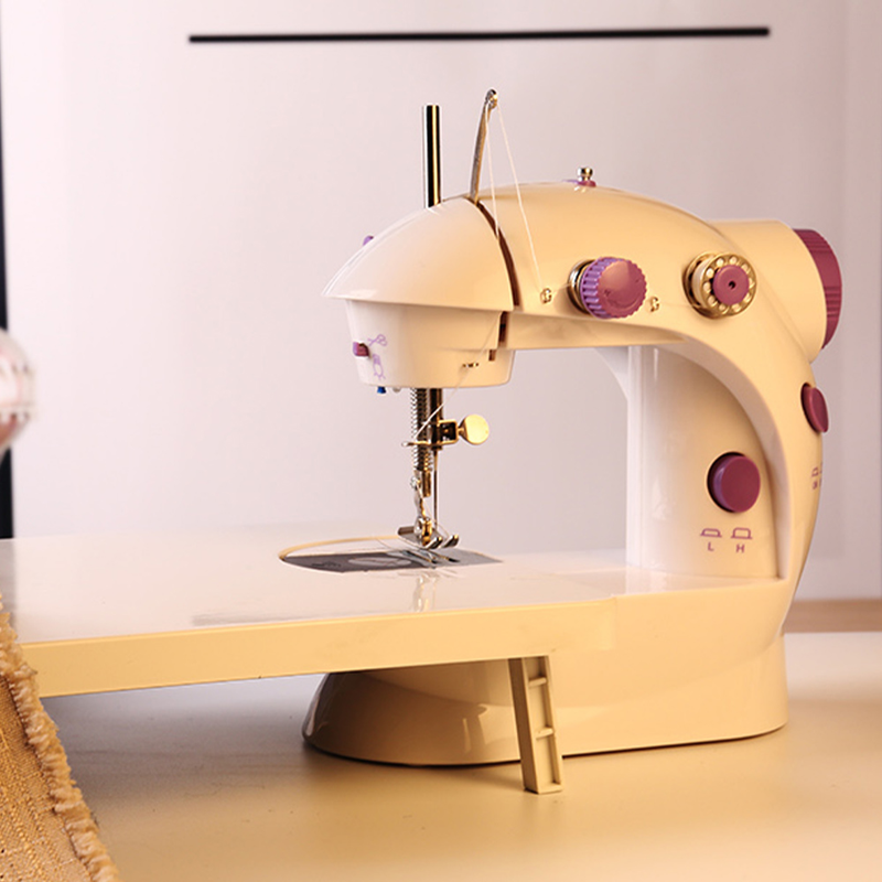 INNE Symaskine Bærbar Mini Desktop Fodpedal Natlampe Husholdnings Lige Linje Cutter Automatisk Oprulning Reparation Med Bord_voghion.com