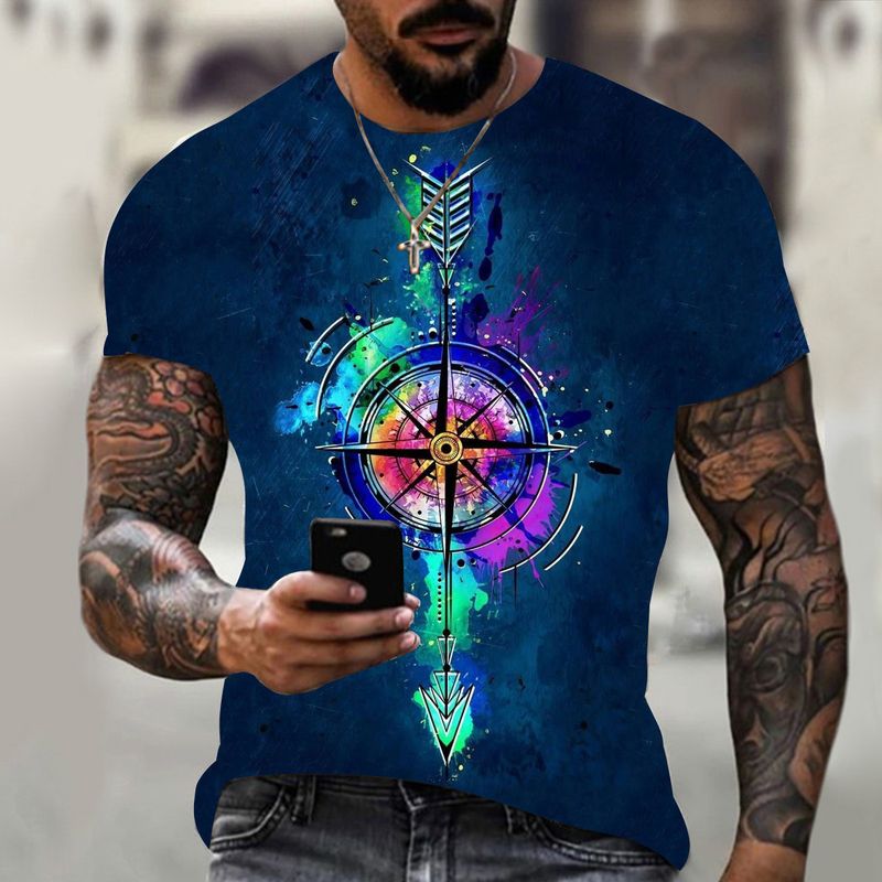 Nuova maglietta 3D da uomo Spade Ace, casual, stile streetwear, a maniche corte_voghion.com