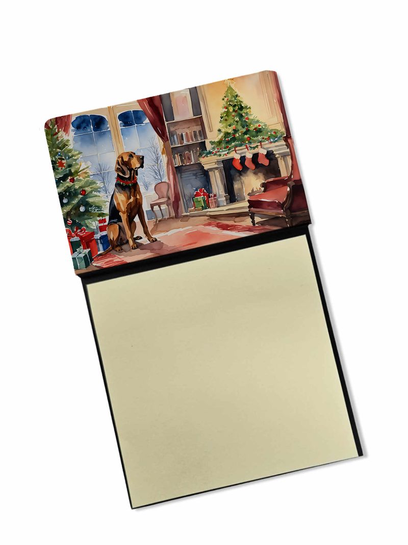 NEW Bloodhound Cozy Christmas Sticky Note Holder Refillable Dispenser Self-Sticky Note Pads, Memo Pads Blank Desk Accessories_voghion.com