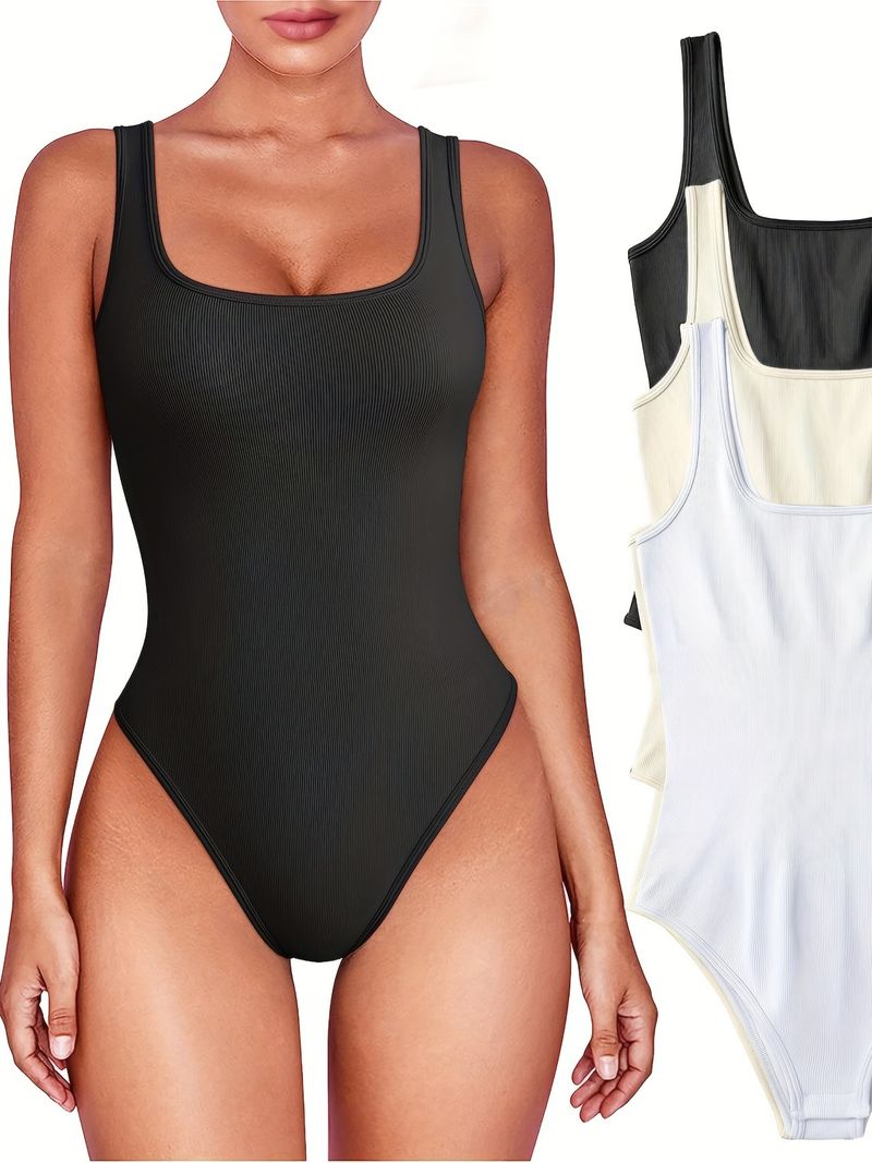 2024 Sommer Damen U-Ausschnitt ärmellose Weste enge Mode_voghion.com