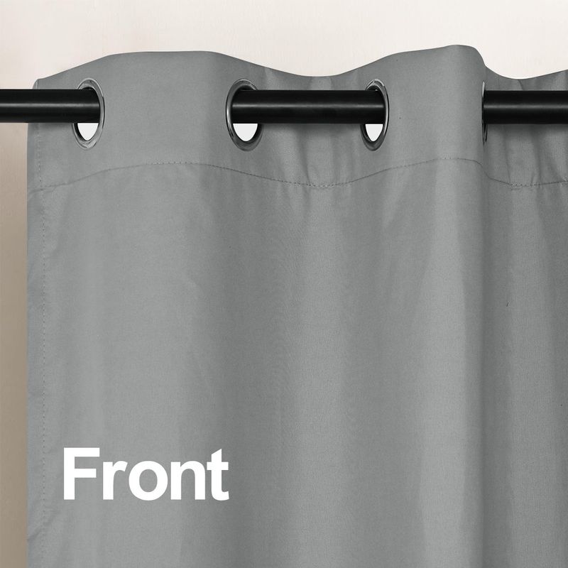 Double Sided Polyester Pongee Full Blackout Perforated Blackout Curtains Finished Curtains_voghion.com