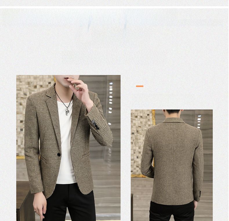 Costum bărbătesc, costum mic, sacou în carouri la modă, costum bărbat_voghion.com