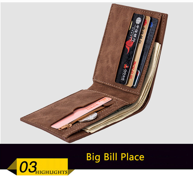 Cartera De cuero para Hombre, carteras para Hombre, con cremallera, tarjetero, monedero, monedero, Monederos clásicos De Hombre_voghion.com