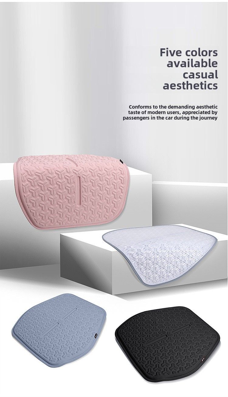 Coussin de voiture quatre saisons universel été trois pièces coussin de refroidissement en soie glacée coussin de siège en gel coussin de refroidissement en nid d'abeille pour bureau_voghion.com