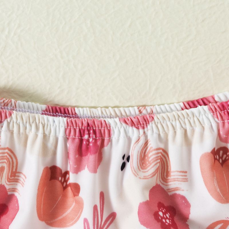 Mutter & Kinder Mädchen-Bikini-Bademodeset mit Blumen-Erdbeer-Motiv – Zweiteilige Kleinkind-Badeanzüge aus weicher Baumwolle für Babys und Kinder (80–120 cm)_voghion.com