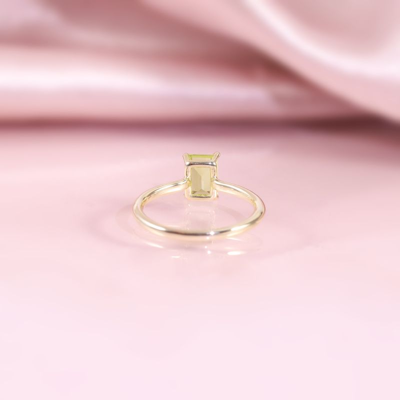 Kleiner, frischer und einfacher Ring, quadratisch, S925 Sterling Silber, eingelegt mit natürlichen farbigen Edelsteinen, 1 Karat, Ring in Bonbonfarbe_voghion.com