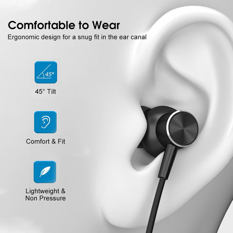 Mini Born TWS Earphone Half In-Ear Headphones Bluetooth 5.3 Earphones Neck Hanging Earbuds LED Display Earbuds Waterproof Sport Earphone HIFI Stereo _voghion.com