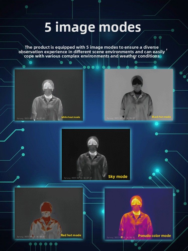 Sytong PM03 Aufzeichnungsfähige HD-Wärmebildkamera für den Außenbereich, Infrarotsicht, Tag- und Nachteinsatz_voghion.com