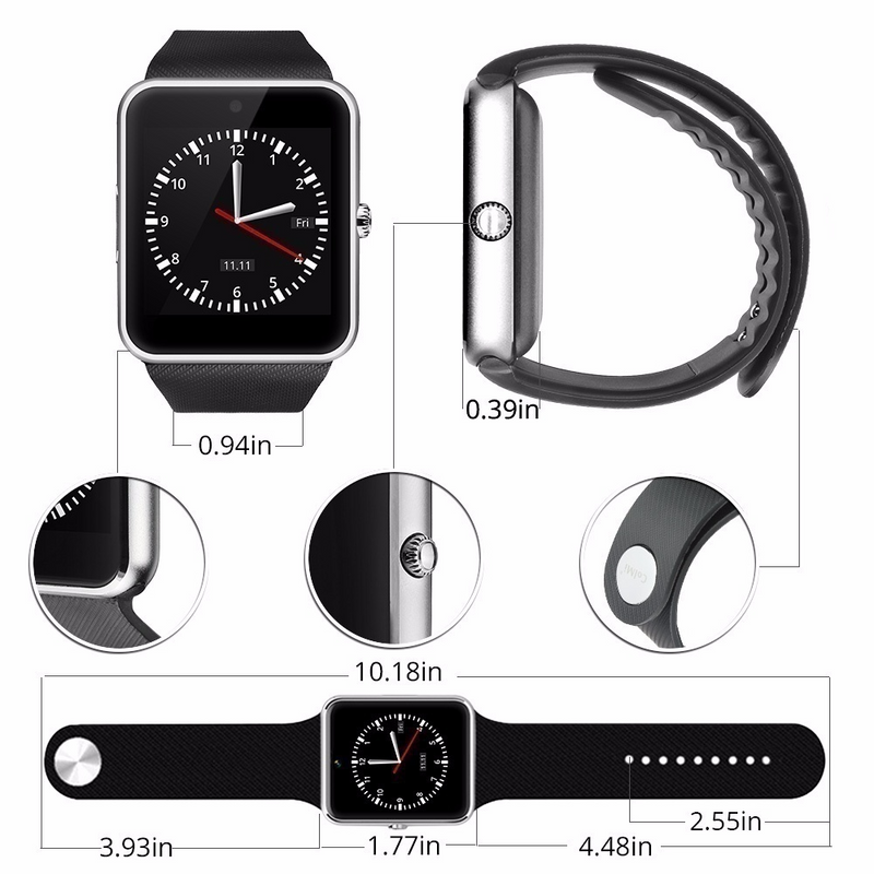Il più recente orologio intelligente Bluetooth GT08 per smartphone Android Xiaomi Huawei_voghion.com
